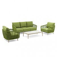 Vrtna garnitura BANES 3 zelena s jastucima