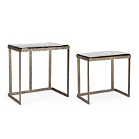 SET2 klubske mizice ZAYLA v medeninasti barvi