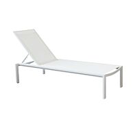 Vrtna ležaljka BELFAST – naslagiva bijela