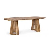 Vrtni ovalni drveni stol RODANO 220X100 - FSC bagrem