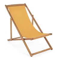 Drvena sklopiva ležaljka RELAX NOEMI senf