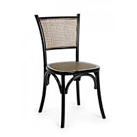 CARREL drvena stolica u crnoj boji