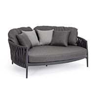 Ležaljka s jastucima JACINTA antracit WG21