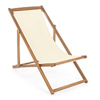 Drvena sklopiva ležaljka RELAX NOEMI BEIGE