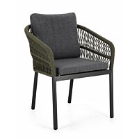 Vrtna stolica GALDANA antracit/zelena - 0666066