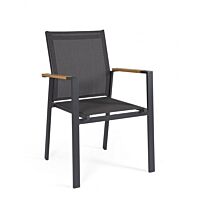 BIZZOTTO Vrtni stol z nasloni za roke HETA antracit LH32 - 0664010