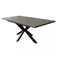 Raztegljiva vrtna miza GARFIELD antracit efekt lesa, črna struktura