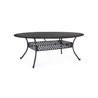 Vrtni ovalni aluminijski stol IVREA 200x150