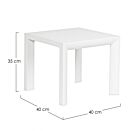 Klub stolić CRUISE 40x40 bijeli GK50