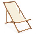 Leseni zložljivi ležalnik RELAX NOEMI BEŽ