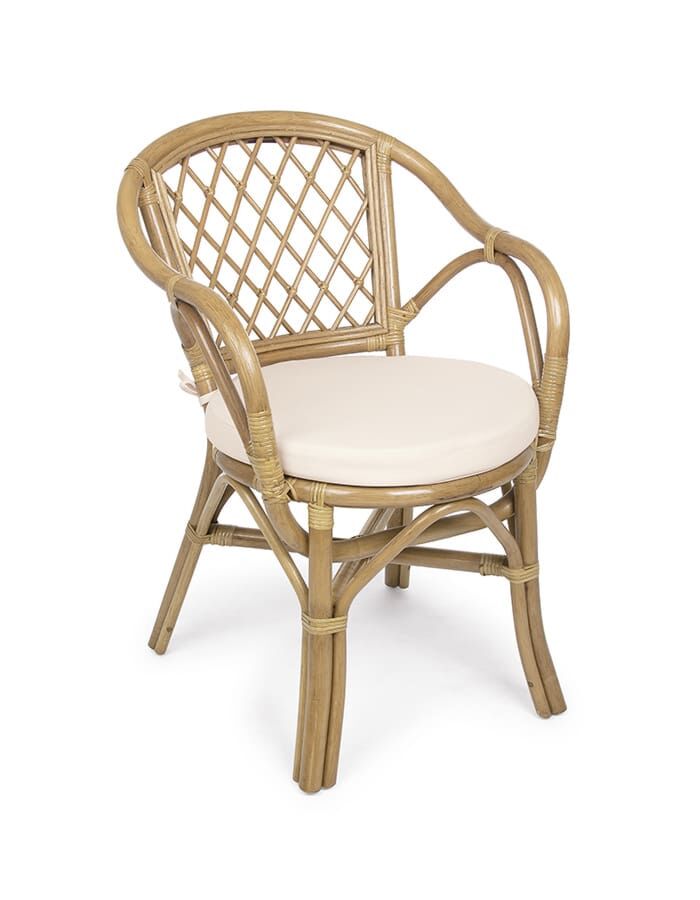 Fotelja ATHINA sa jastukom - 0671116 (prirodni ratan)