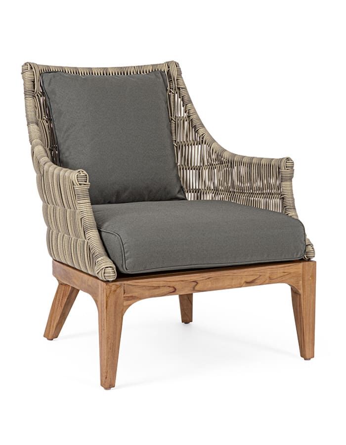 Fotelja KEILANI izrađena od drveta i umjetnog ratana