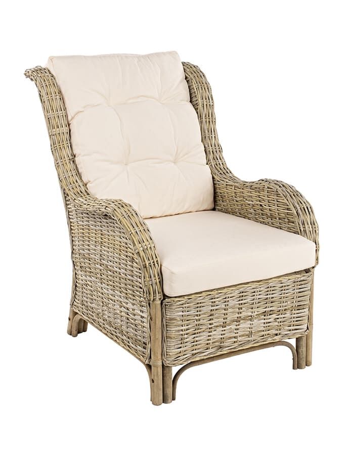 RELAX SABINE fotelja od prirodnog ratana sa jastucima