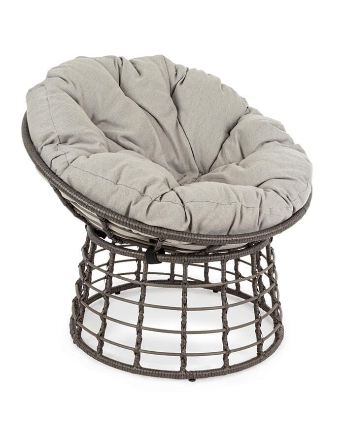 MOLLY fotelja s jastukom - siva boja