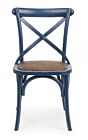 Drvena stolica CROSS plava