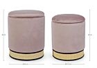 SET2 MILENA ANTIQUE PINK POUF