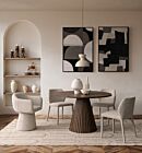 Okrugli blagovaonski stol od drveta manga ORISSA D120 smeđi