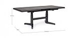 Raztegljiva vrtna miza ROBERT 143/183X88 antracit JX55 z regulacijo višine