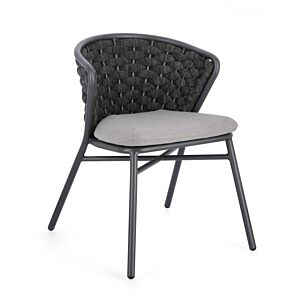 Vrtna stolica HARLOW antracit QS22/grafit