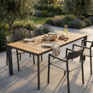 Raztegljiva vrtna miza TULCÁN 210/275 × 100 – teak