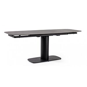 Raztegljiva vrtna jedilna miza JEREMIAS 140-200X80 črna