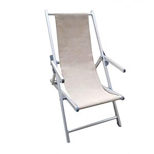 LEŽALJKA ZA PLAŽU OD TEKSTILA S NASLONIMA ZA RUKE