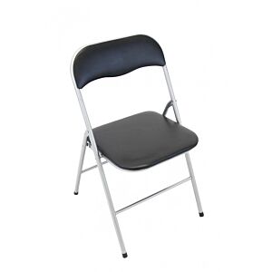 SLIM SKLOPIVA STOLICA MAT CRNA