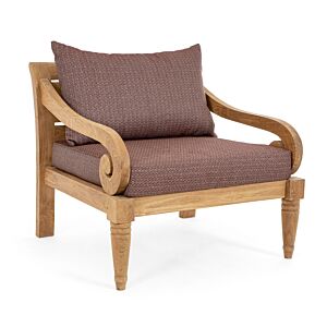 Drvena fotelja KARUBA WINE - FSC sa jastucima