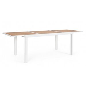 Raztegljiva vrtna miza HILIJA 160-240X90 bela LD30