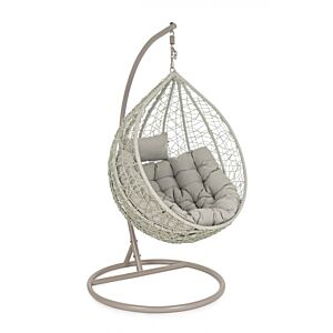 Viseća fotelja AMIRANTES siva s jastucima