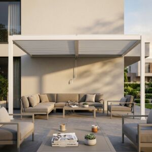 Bioklimatska pergola 4 × 2,5 m prislonjena
