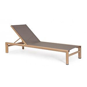 Vrtna ležaljka SKIPPER NAT/CHOCO s kotačima