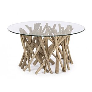 Okrugli stolić SAMIRA D80 sa staklom