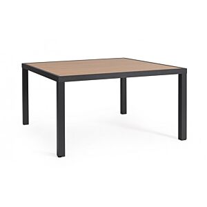 BIZZOTTO Vrtna kvadratna miza HILIJA 136X136 antracit LH32