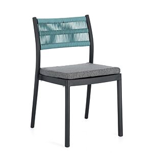 Vrtna stolica ALVIN s jastukom u boji antracit - avio