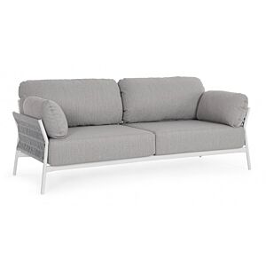 Vrtna sofa - dvosjed PARDIS bijeli QS20/grafit