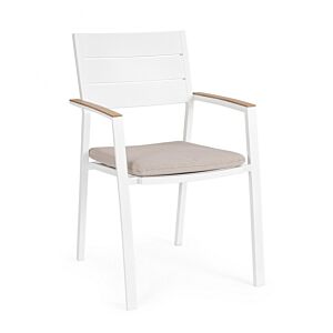 Vrtna stolica ZELMAR bijela YK11 sa jastukom