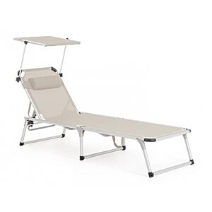 Vrtna sklopiva ležaljka za plažu CAYO svijetlo siva