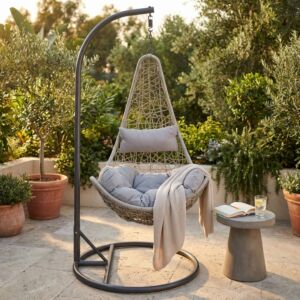 Gugalnik - viseči fotelj PONZA -  WI806921-GREY