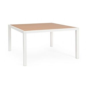 BIZZOTTO Vrtna kvadratna miza HILIJA 136X136 bela LD30