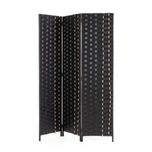 BIZZOTTO paravan 3-delni JALILA črna barva 135×180 cm