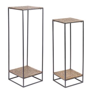 BIZZOTTO set 2 dekorativni mizici MYSORE zlate visoke