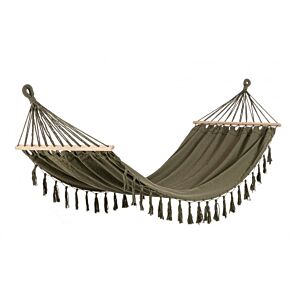 JUAN viseća mreža zelena 100x200 cm - s drvenim šipkama