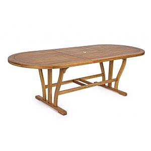 Raztegljiva ovalna lesena vrtna miza NOEMI 180-240X100 - akacija