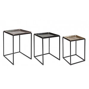 BIZZOTTO SET3 kvadratne klubske mizice AMIRA X28 QU