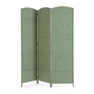 BIZZOTTO paravan 3-delni SHANA zelena barva 150×180 cm 