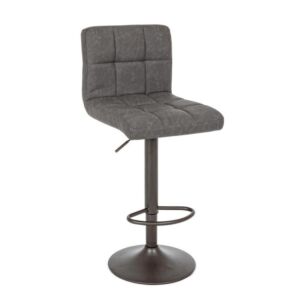 BIZZOTTO barski oblazinjen stol GREYSON temno siv VINTAGE