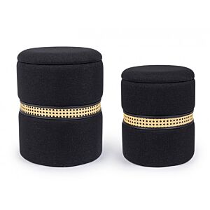 SET2 KARINA BLACK POUF