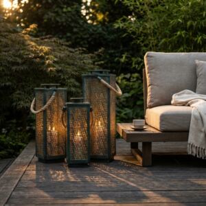 SET 3 KOVINSKIH LANTERN DAHLIA