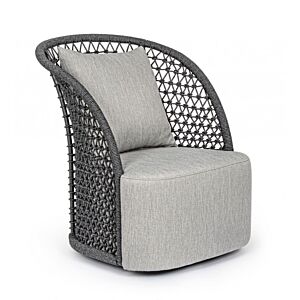 Okretna vrtna fotelja CUYEN antracit boje